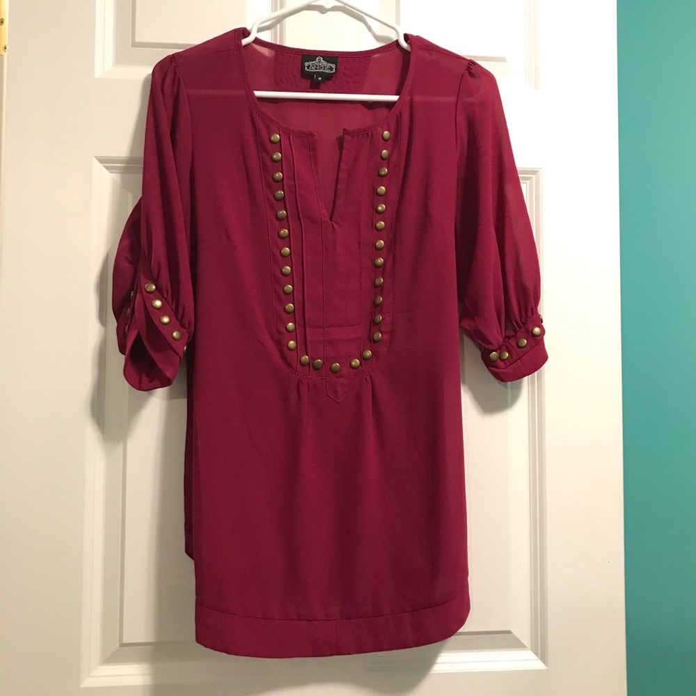 Studded Chiffon Top